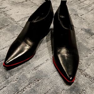 Siggerson morrison black booties with a two inch heel worn once. Size 8.5